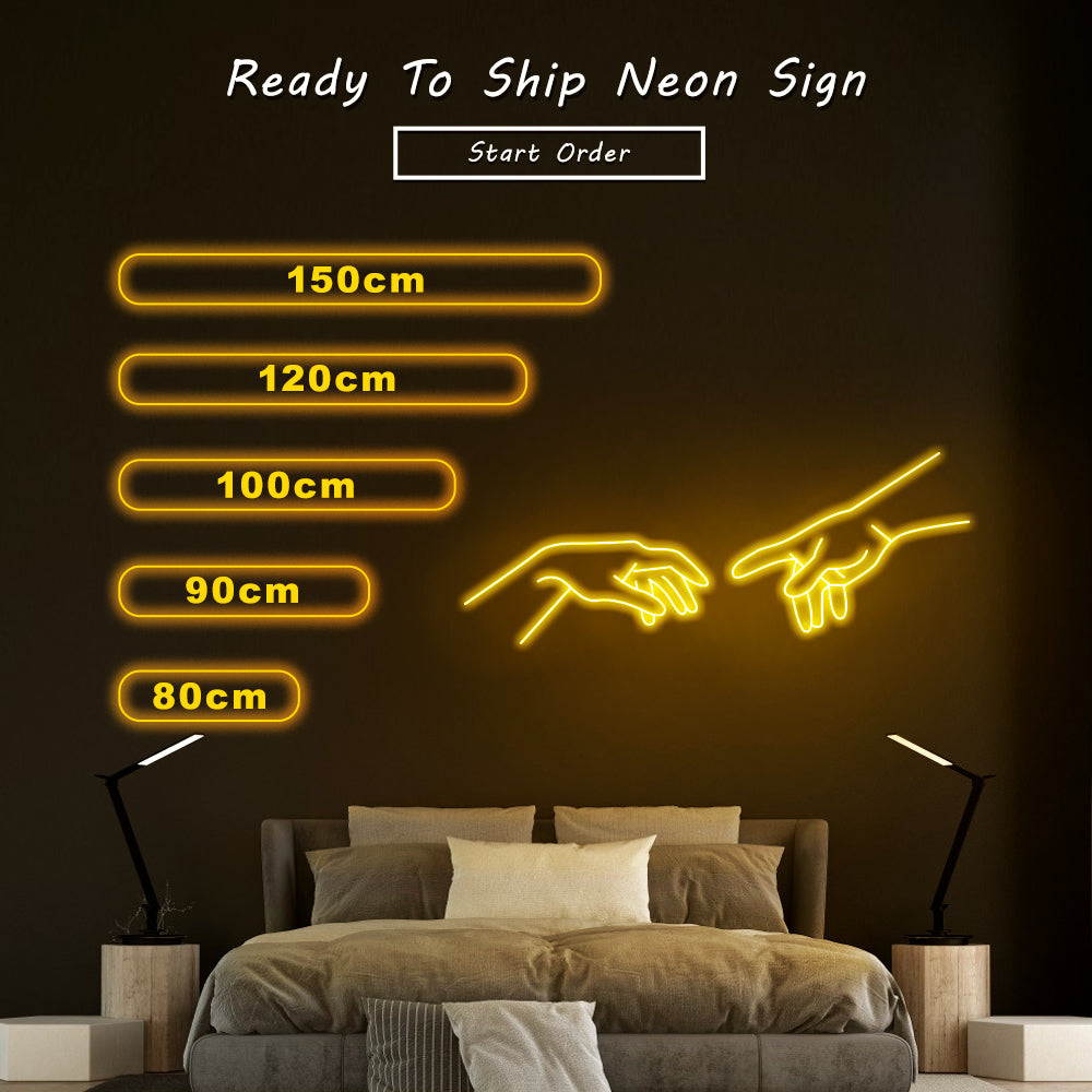 Touching Finger Neon Sign
