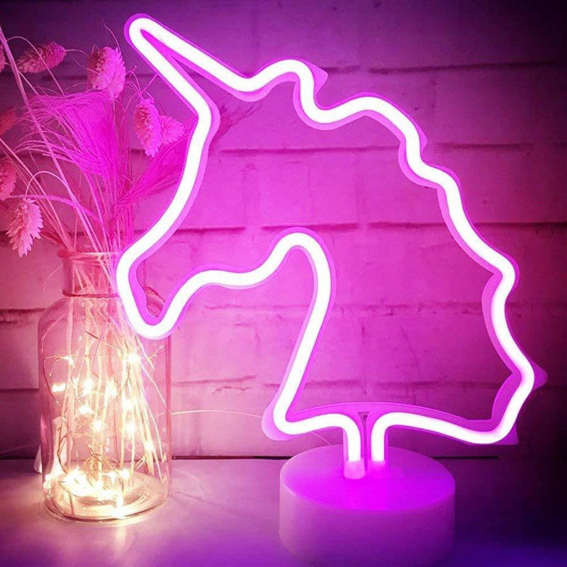 LED Neon Sign Desk Lights & Unicorn Night Light